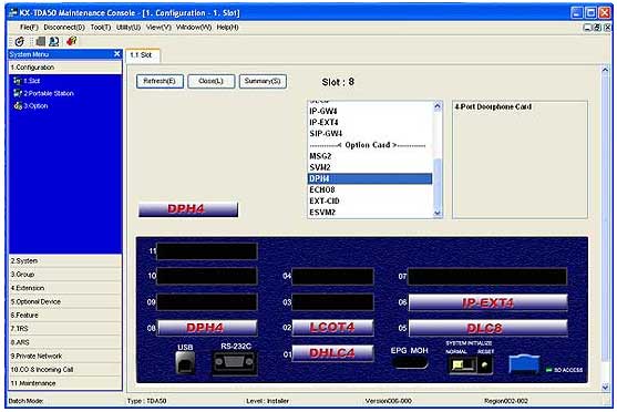 Panasonic KX-TDA50 PC Admin